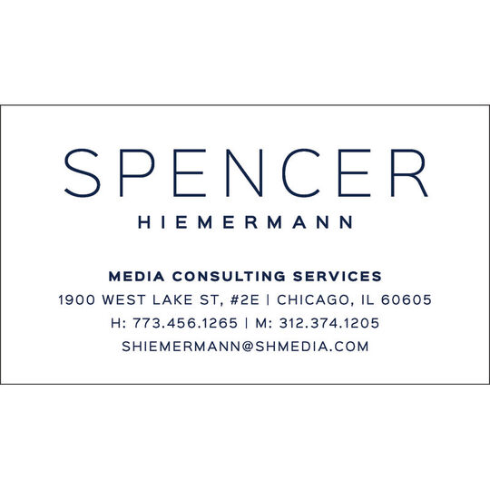Spencer Business Cards - Raised Ink